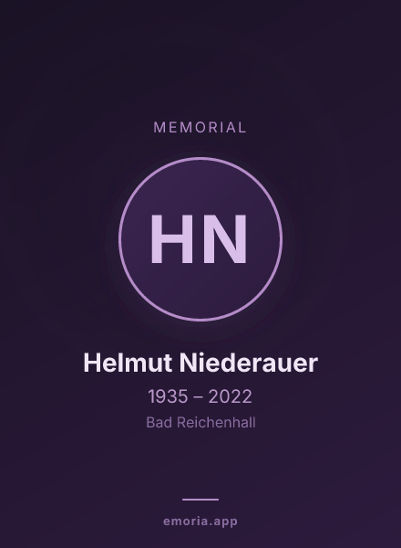 Memorial portrait of Helmut Niederauer