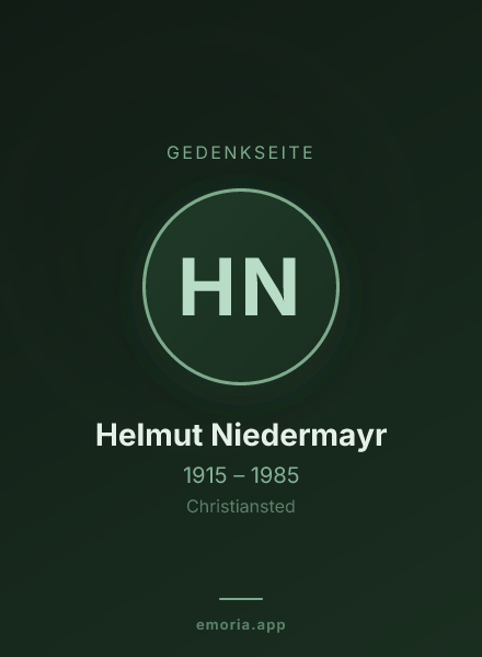 Gedenkportrait von Helmut Niedermayr
