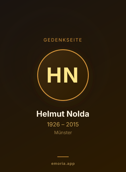 Gedenkportrait von Helmut Nolda