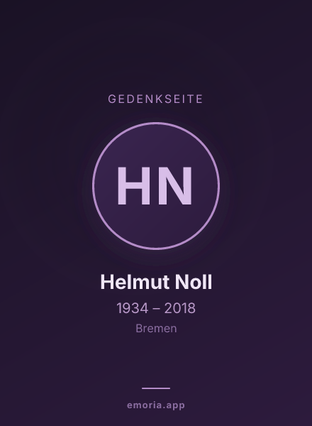Gedenkportrait von Helmut Noll