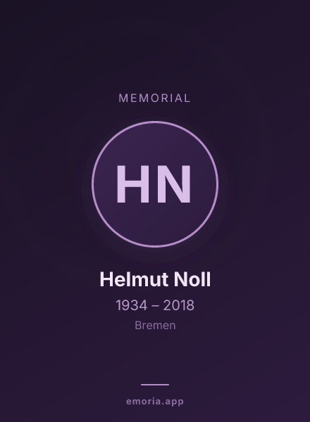 Memorial portrait of Helmut Noll