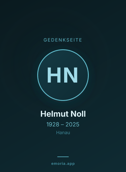 Gedenkportrait von Helmut Noll