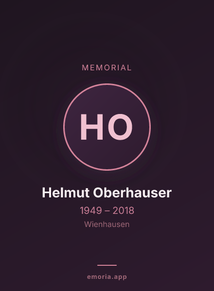 Memorial portrait of Helmut Oberhauser