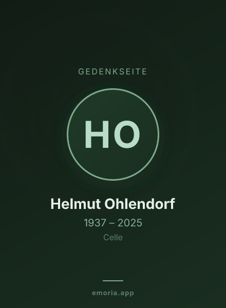 Gedenkportrait von Helmut Ohlendorf
