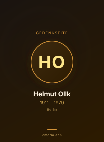 Gedenkportrait von Helmut Ollk