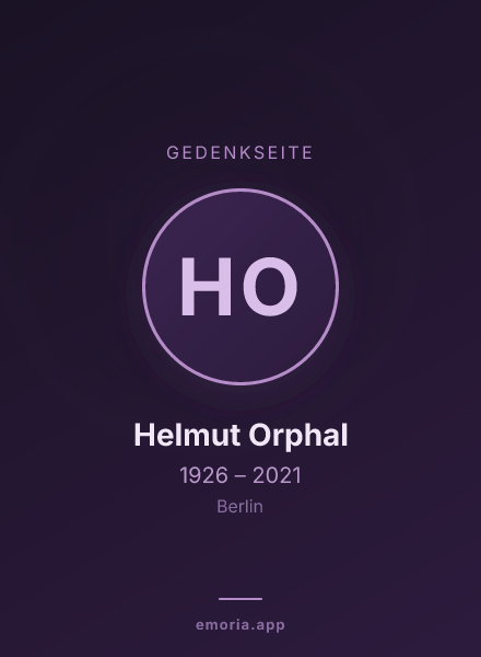 Gedenkportrait von Helmut Orphal