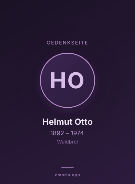 Gedenkportrait von Helmut Otto
