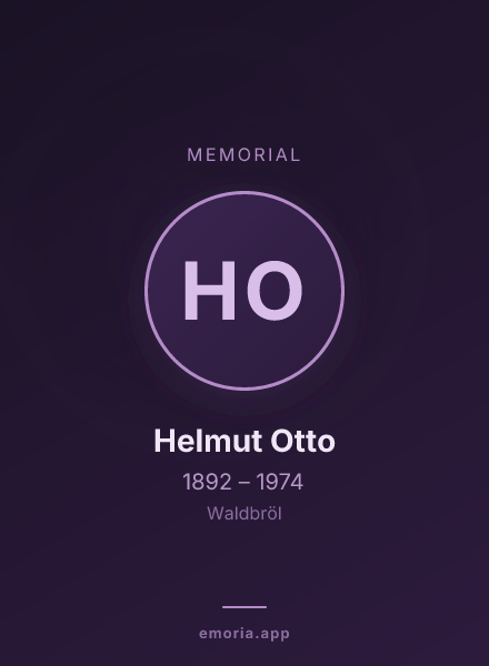 Memorial portrait of Helmut Otto