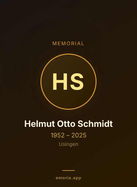 Memorial portrait of Helmut Otto Schmidt