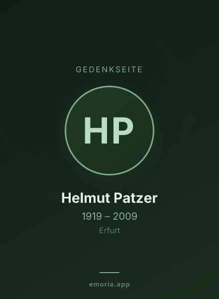 Gedenkportrait von Helmut Patzer