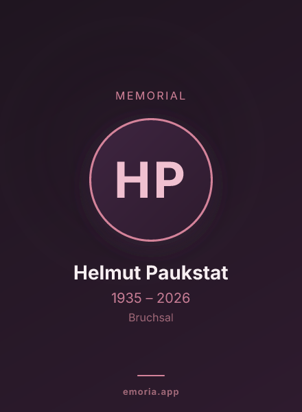 Memorial portrait of Helmut Paukstat