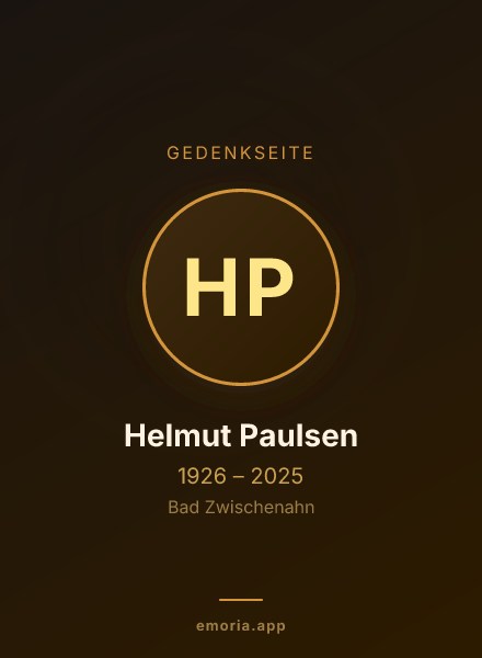 Gedenkportrait von Helmut Paulsen