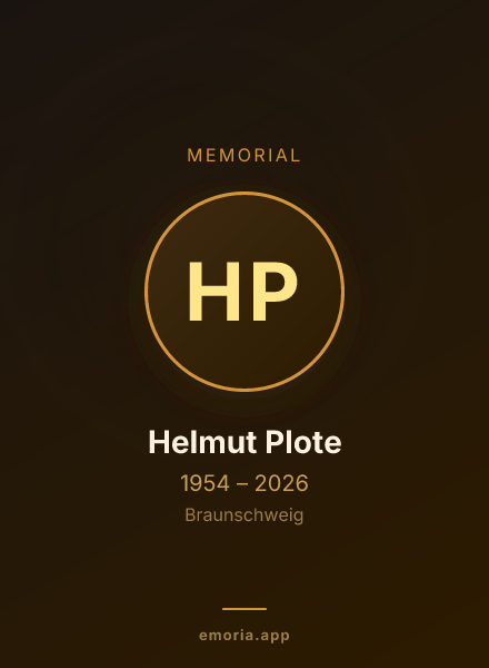Memorial portrait of Helmut Plote