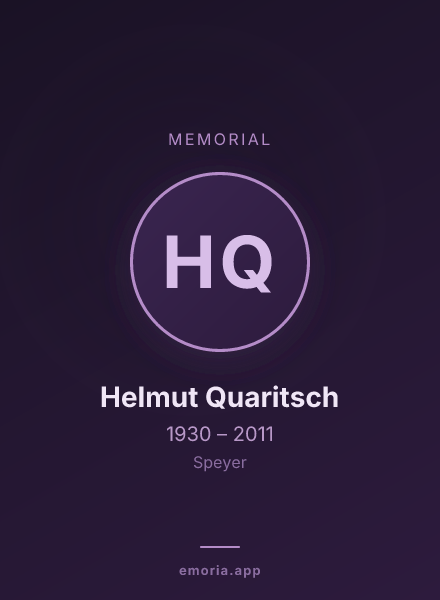 Memorial portrait of Helmut Quaritsch