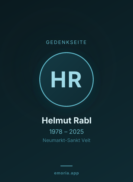 Gedenkportrait von Helmut Rabl