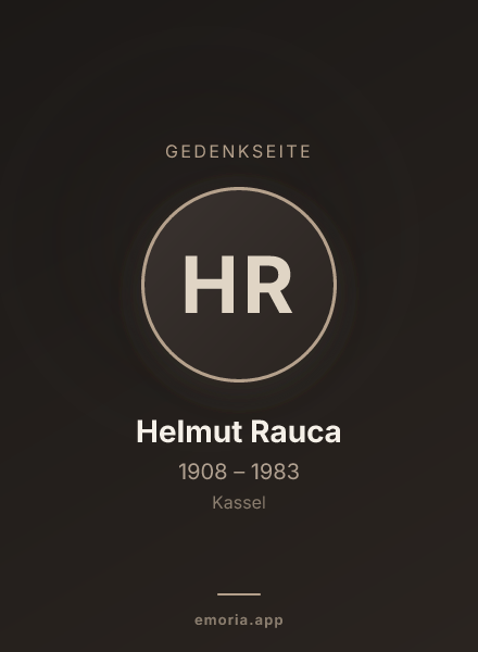 Gedenkportrait von Helmut Rauca