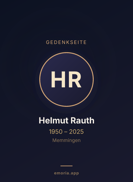 Gedenkportrait von Helmut Rauth