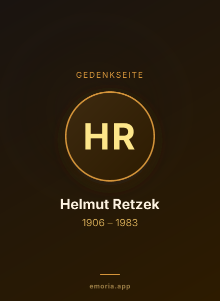 Gedenkportrait von Helmut Retzek