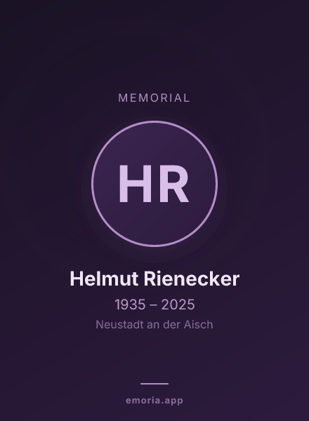 Memorial portrait of Helmut Rienecker