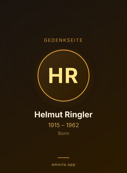 Gedenkportrait von Helmut Ringler