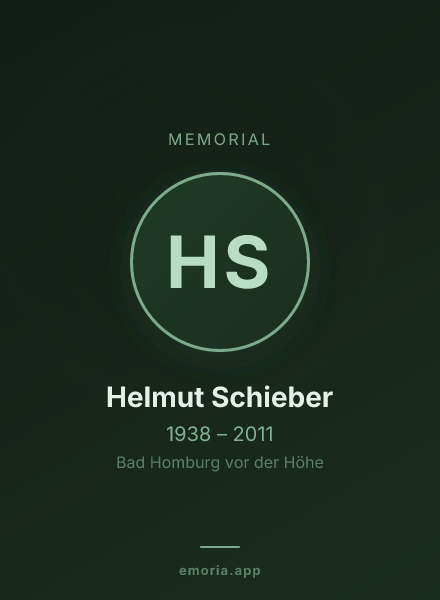 Memorial portrait of Helmut Schieber