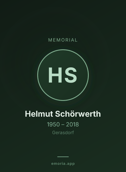 Memorial portrait of Helmut Schörwerth