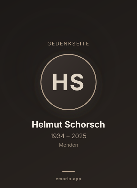 Gedenkportrait von Helmut Schorsch