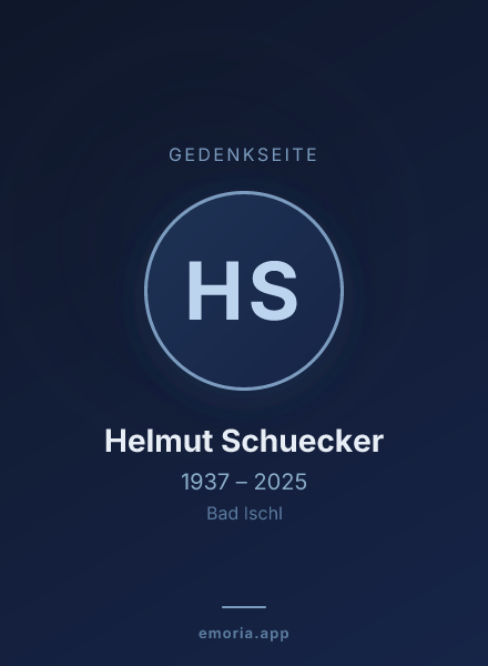 Gedenkportrait von Helmut Schuecker