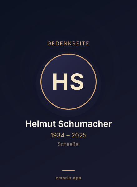 Gedenkportrait von Helmut Schumacher