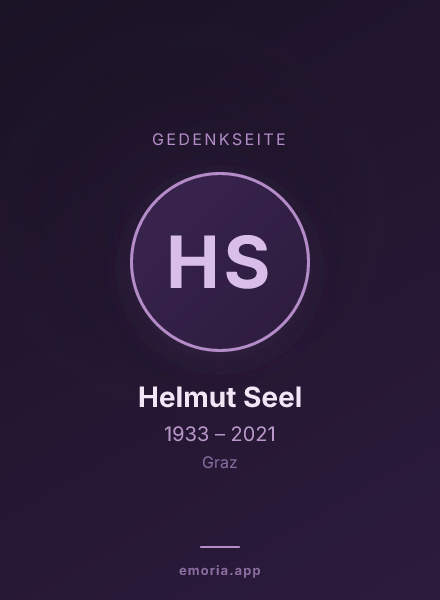 Gedenkportrait von Helmut Seel