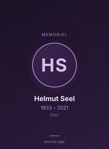 Memorial portrait of Helmut Seel