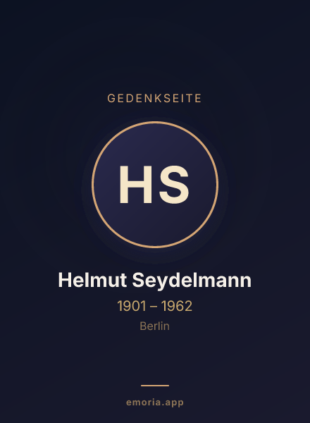 Gedenkportrait von Helmut Seydelmann