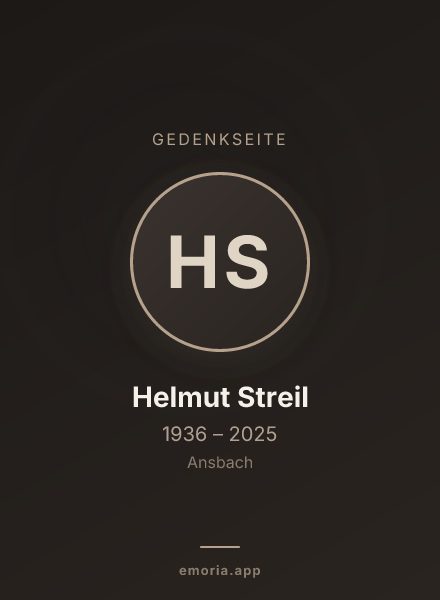 Gedenkportrait von Helmut Streil
