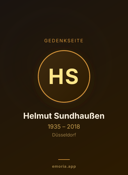 Gedenkportrait von Helmut Sundhaußen