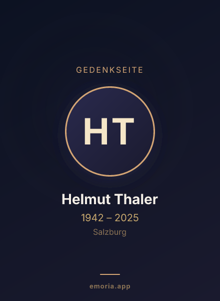 Gedenkportrait von Helmut Thaler
