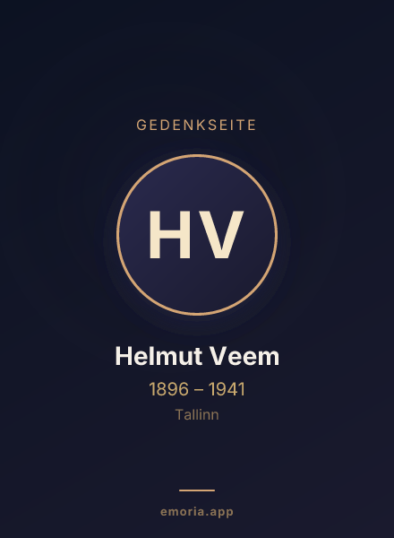 Gedenkportrait von Helmut Veem