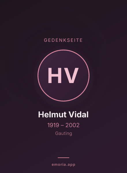 Gedenkportrait von Helmut Vidal
