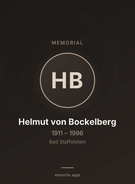 Memorial portrait of Helmut von Bockelberg