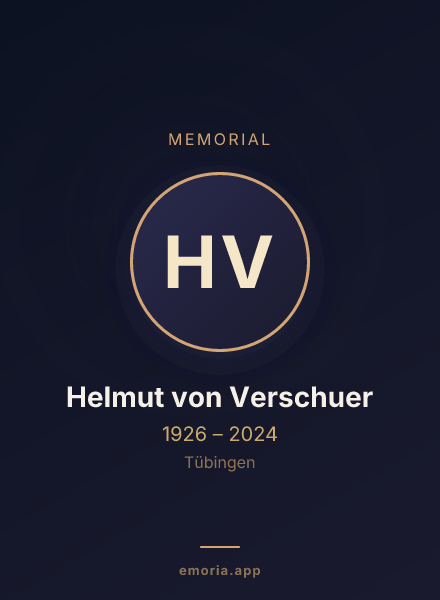 Memorial portrait of Helmut von Verschuer