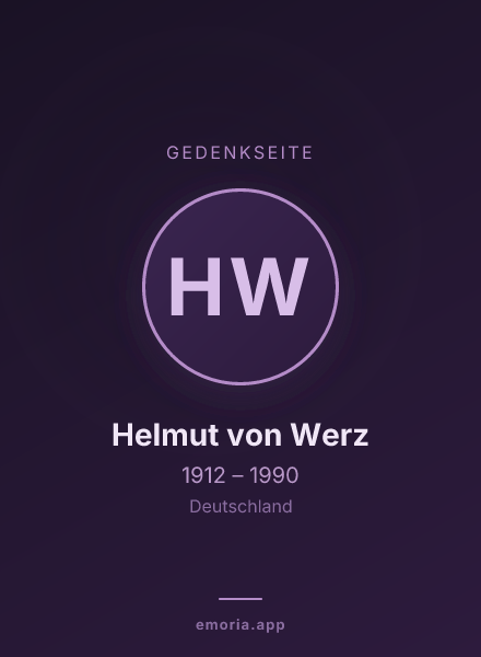 Gedenkportrait von Helmut von Werz