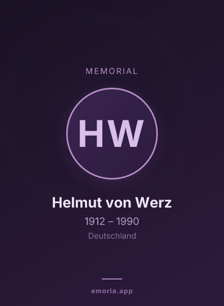 Memorial portrait of Helmut von Werz