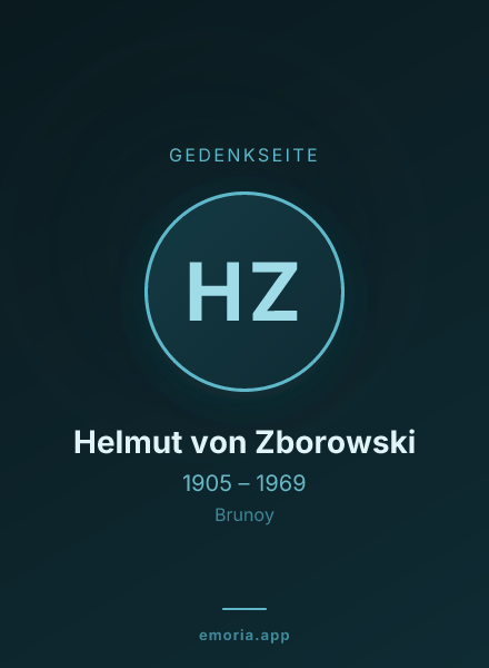 Gedenkportrait von Helmut von Zborowski