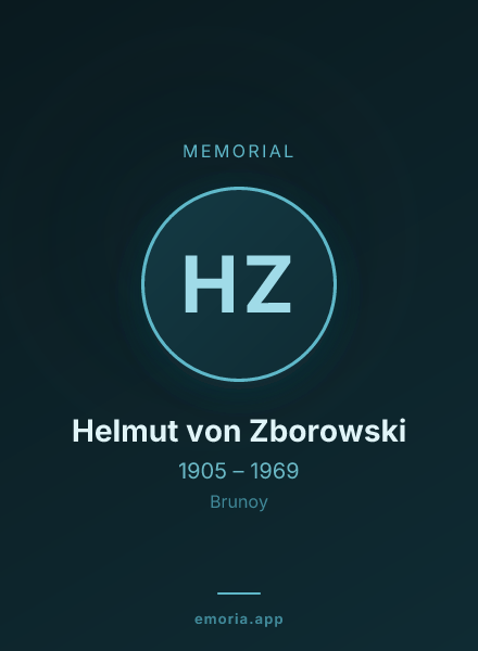Memorial portrait of Helmut von Zborowski