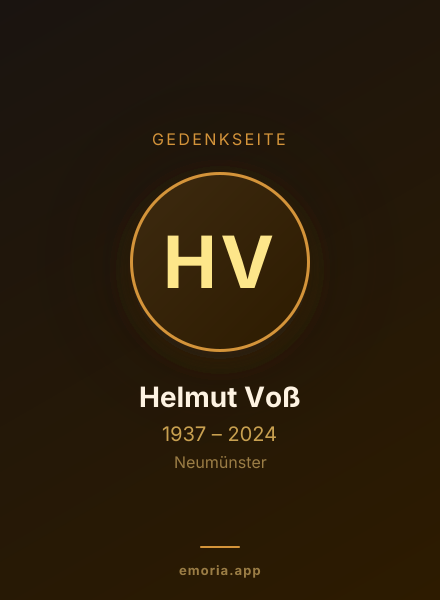 Gedenkportrait von Helmut Voß