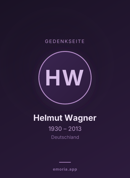 Gedenkportrait von Helmut Wagner