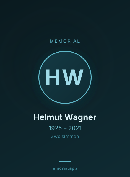 Memorial portrait of Helmut Wagner