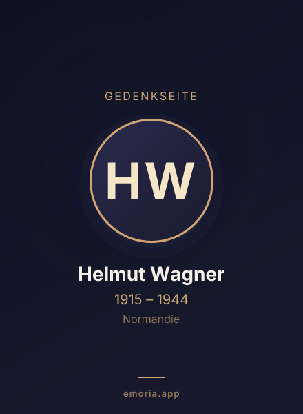 Gedenkportrait von Helmut Wagner