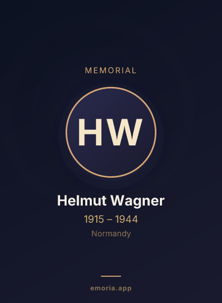 Memorial portrait of Helmut Wagner