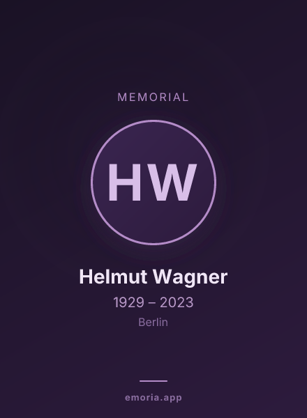 Memorial portrait of Helmut Wagner