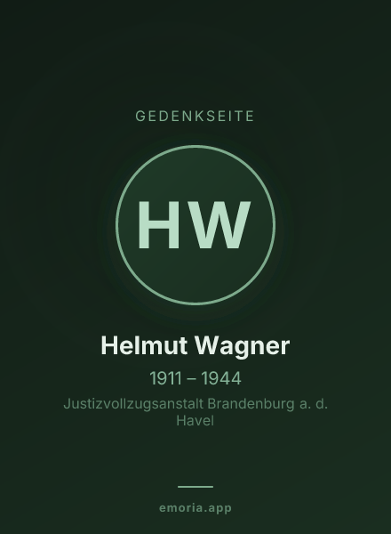 Gedenkportrait von Helmut Wagner